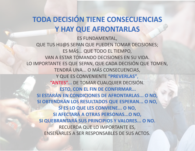 Toda decisión tiene consecuencias y hay que afrontarlas Mayo 02 de 2010